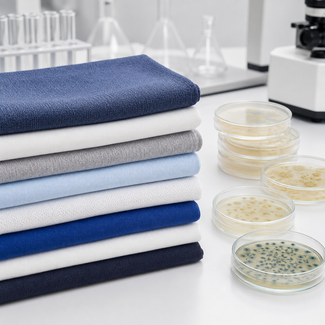 Ensaio de Atividade Antibacteriana em Tecidos - AATCC 100